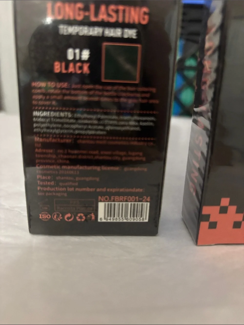 Long-Lasting Men’s Temporary Hair Dye — Black 2 pks